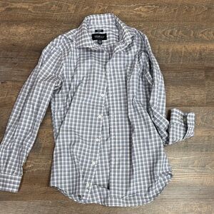 Men's Gray Plaid Shirt